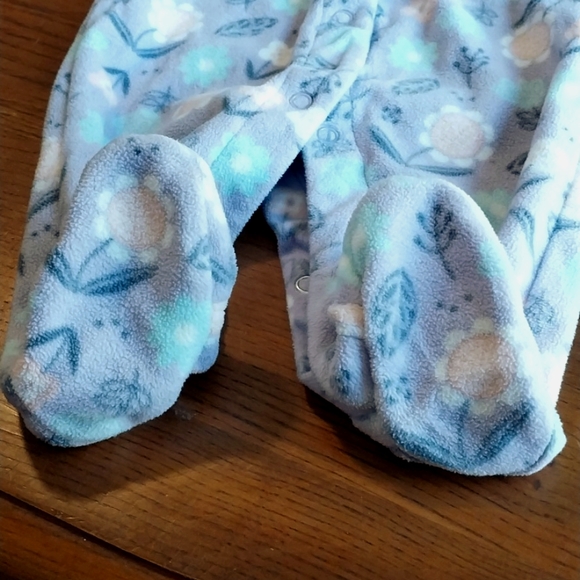 Two pair fleece footed pajamas, 0-3m Sple Joy's by Carters - Picture 8 of 9